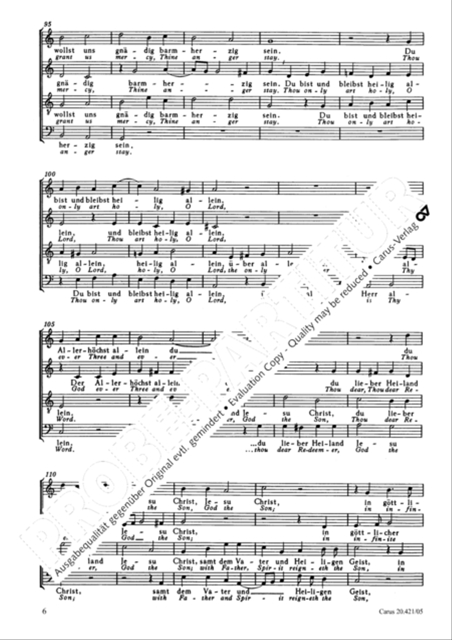 Glory to God upon his throne (All Ehr und Lob soll Gottes sein) 4-Part scores gallery preview page 7