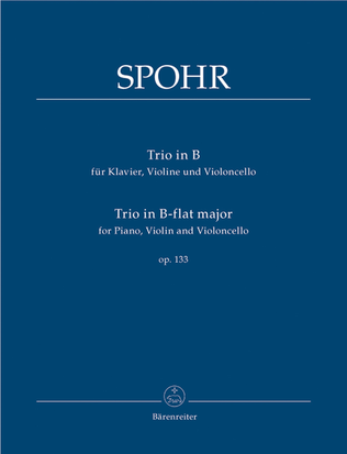 Book cover for Trio for Piano, Violin and Violoncello B flat major op. 133