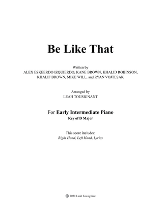 Book cover for Be Like That