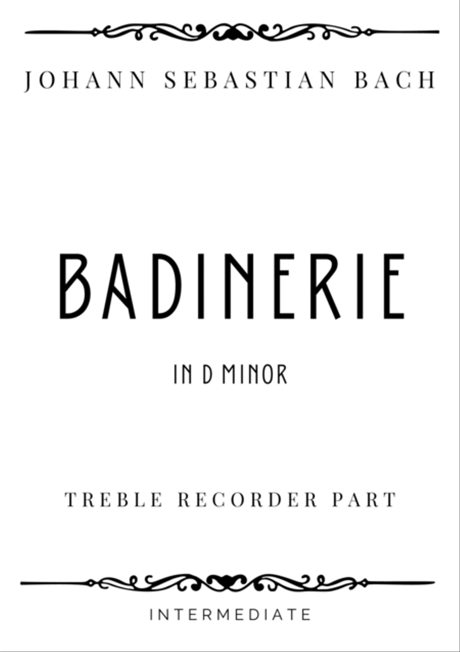 J.S. Bach - Badinerie (from orchestral suite) in D Minor - Intermediate Chamber Music scores gallery preview page 5