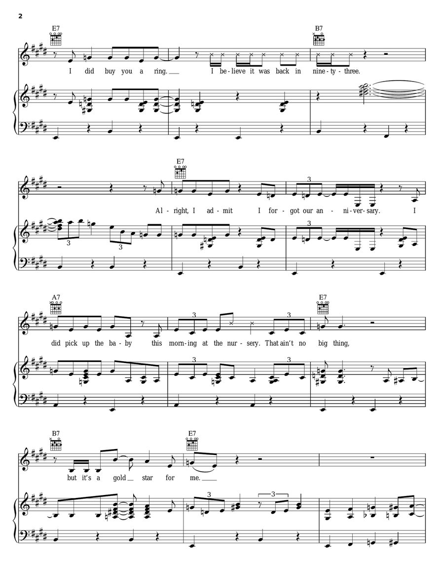 Work In Progress Piano, Vocal, Guitar scores gallery preview page 2