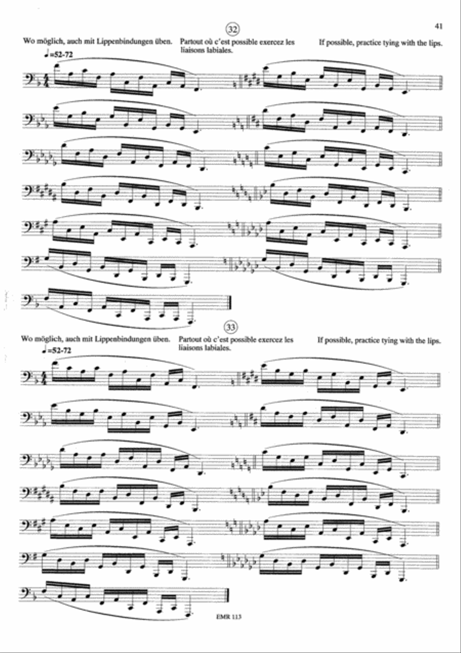 Tagliche Ubungen / Exercices Journaliers / Daily Drills Tuba scores gallery preview page 17