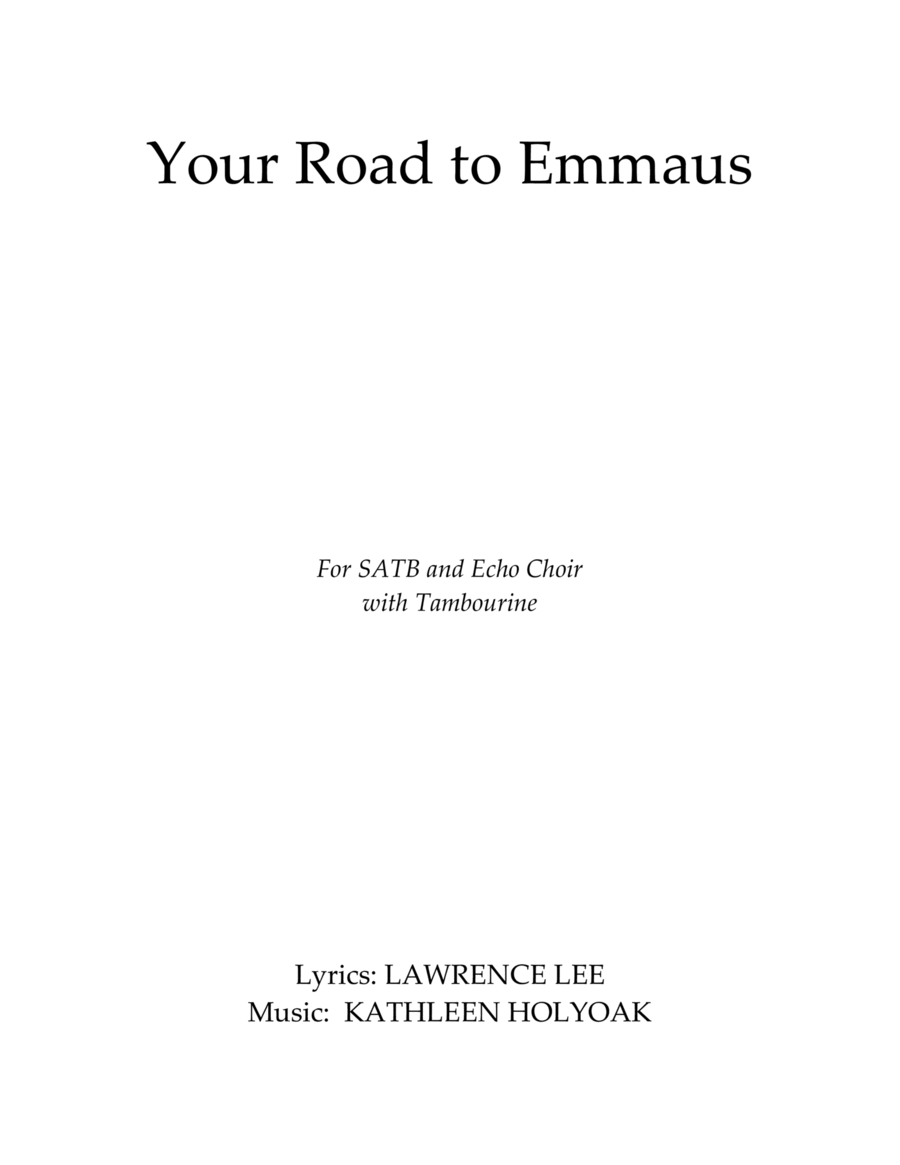 Your Road to Emmaus (for SATB and Echo Choir) image number null