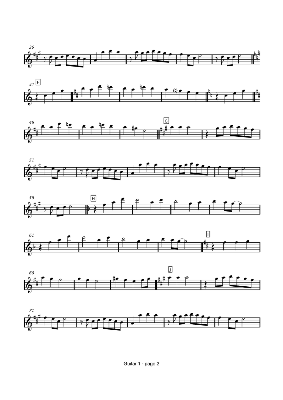 Uptown Girl Guitar Ensemble scores gallery preview page 5