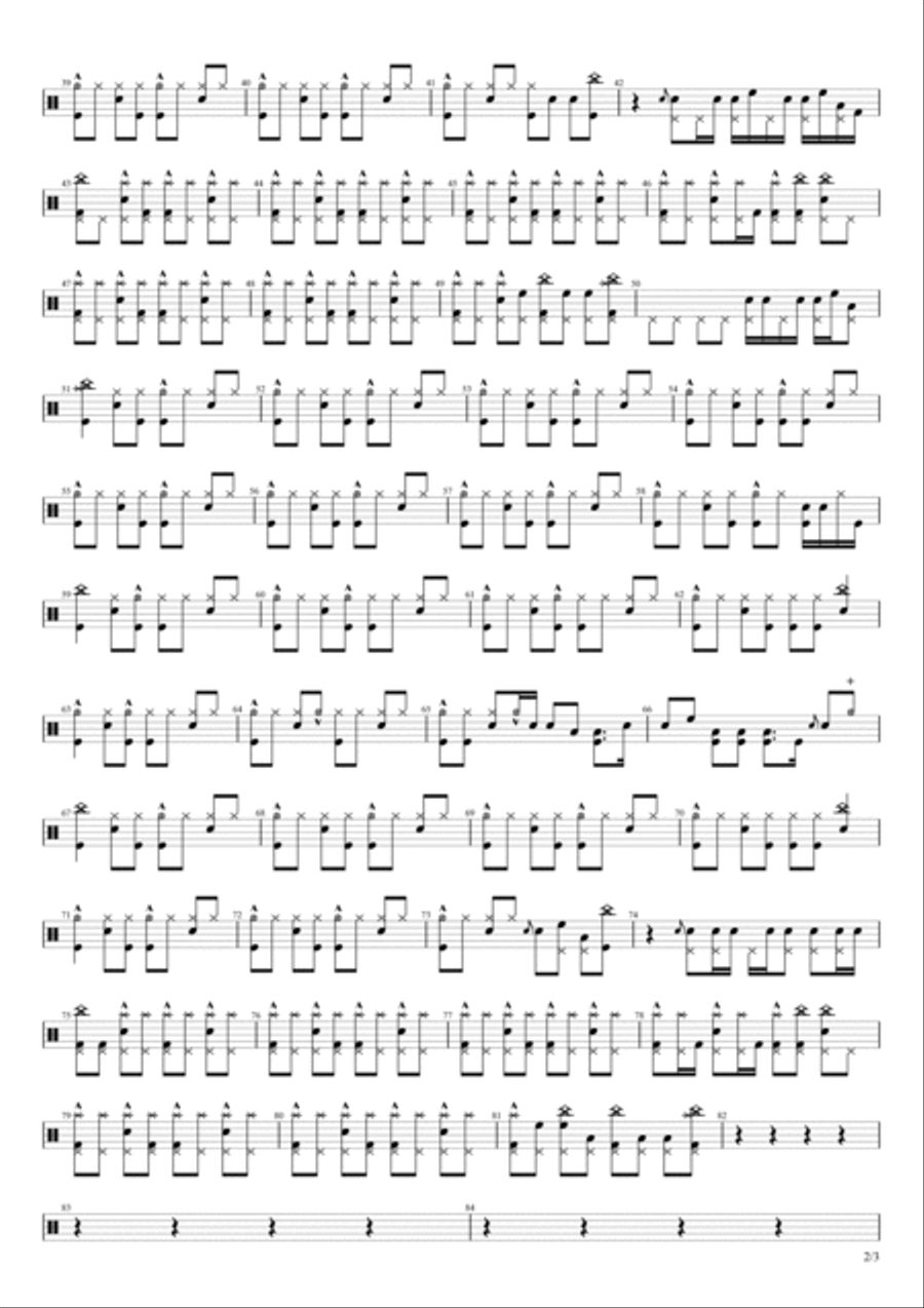 Bad Love Drum Set scores gallery preview page 2