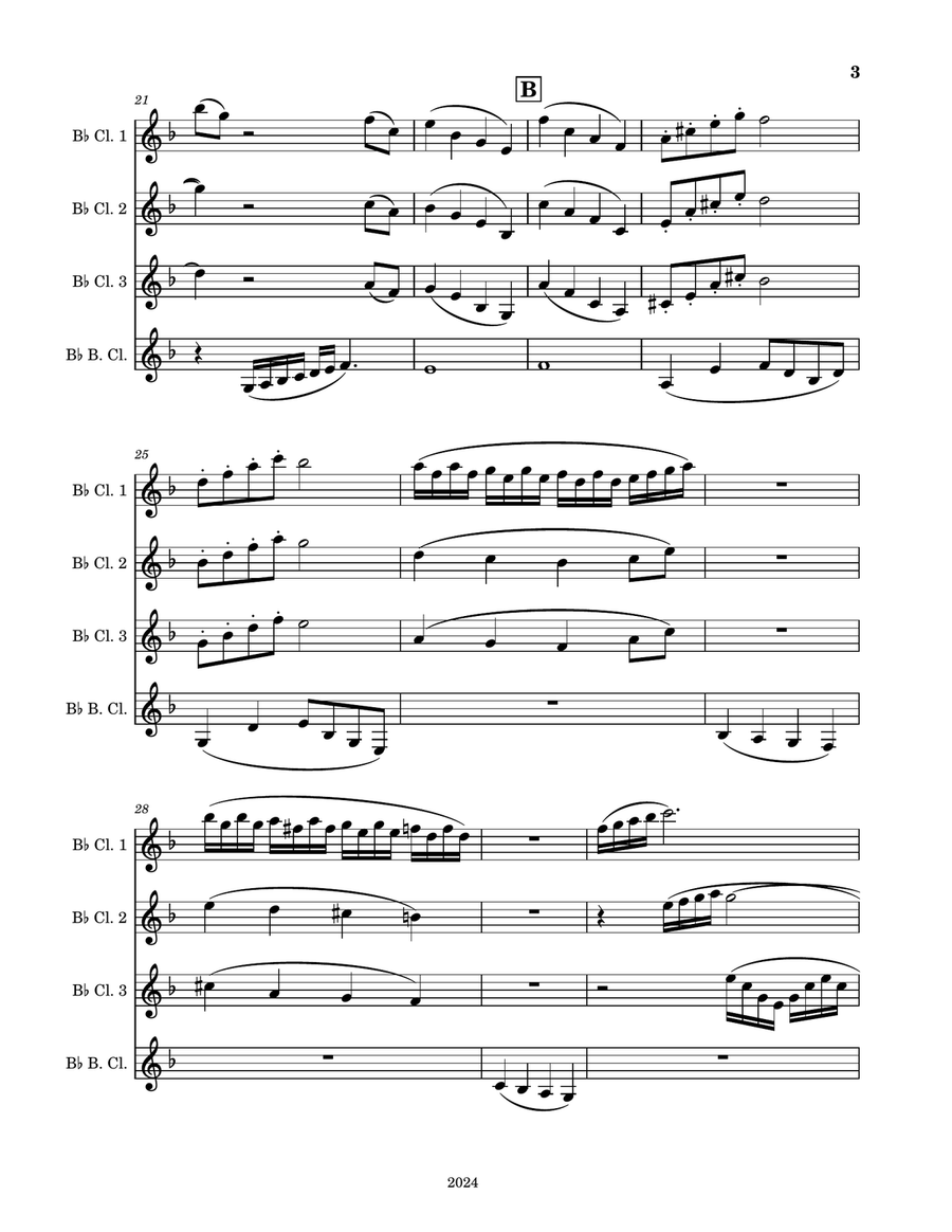 The Crickets and the Frog Woodwind Quartet scores gallery preview page 3