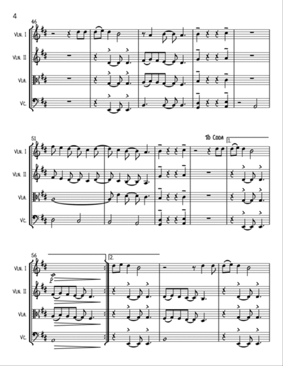 Human Nature String Quartet scores gallery preview page 4