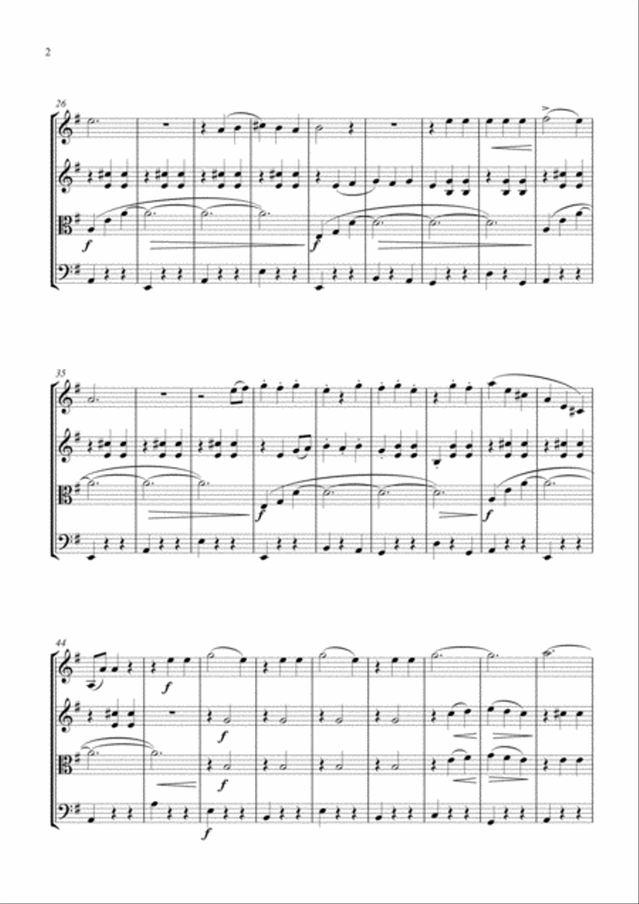 Bring Your Daughter To The Slaughter String Quartet scores gallery preview page 2