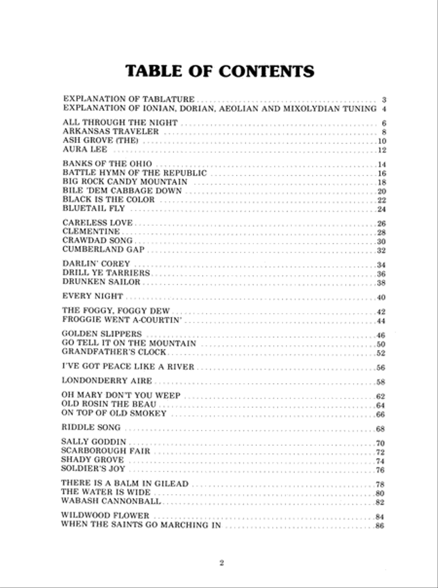 Dulcimer Song Book Dulcimer scores gallery preview page 3