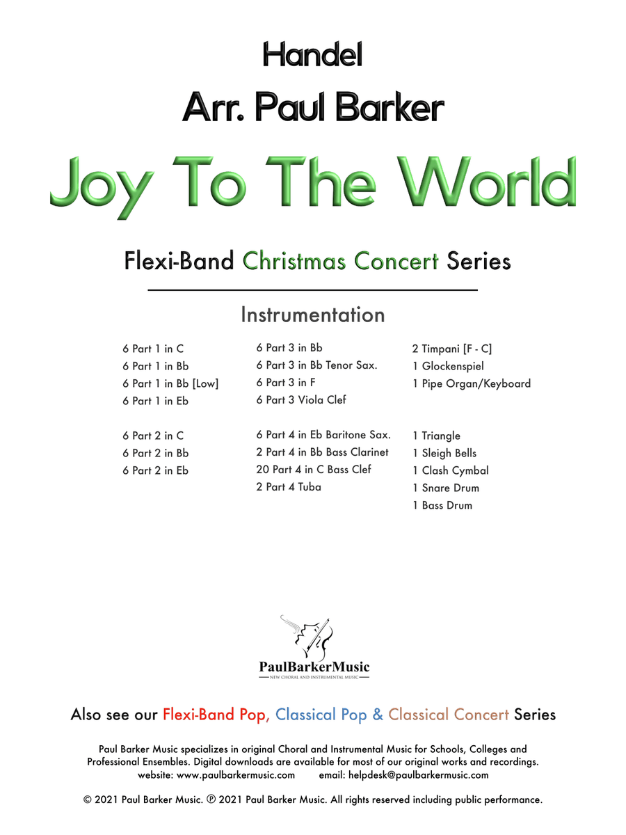 Joy To The World (Flexible Instrumentation) Concert Band scores gallery preview page 2