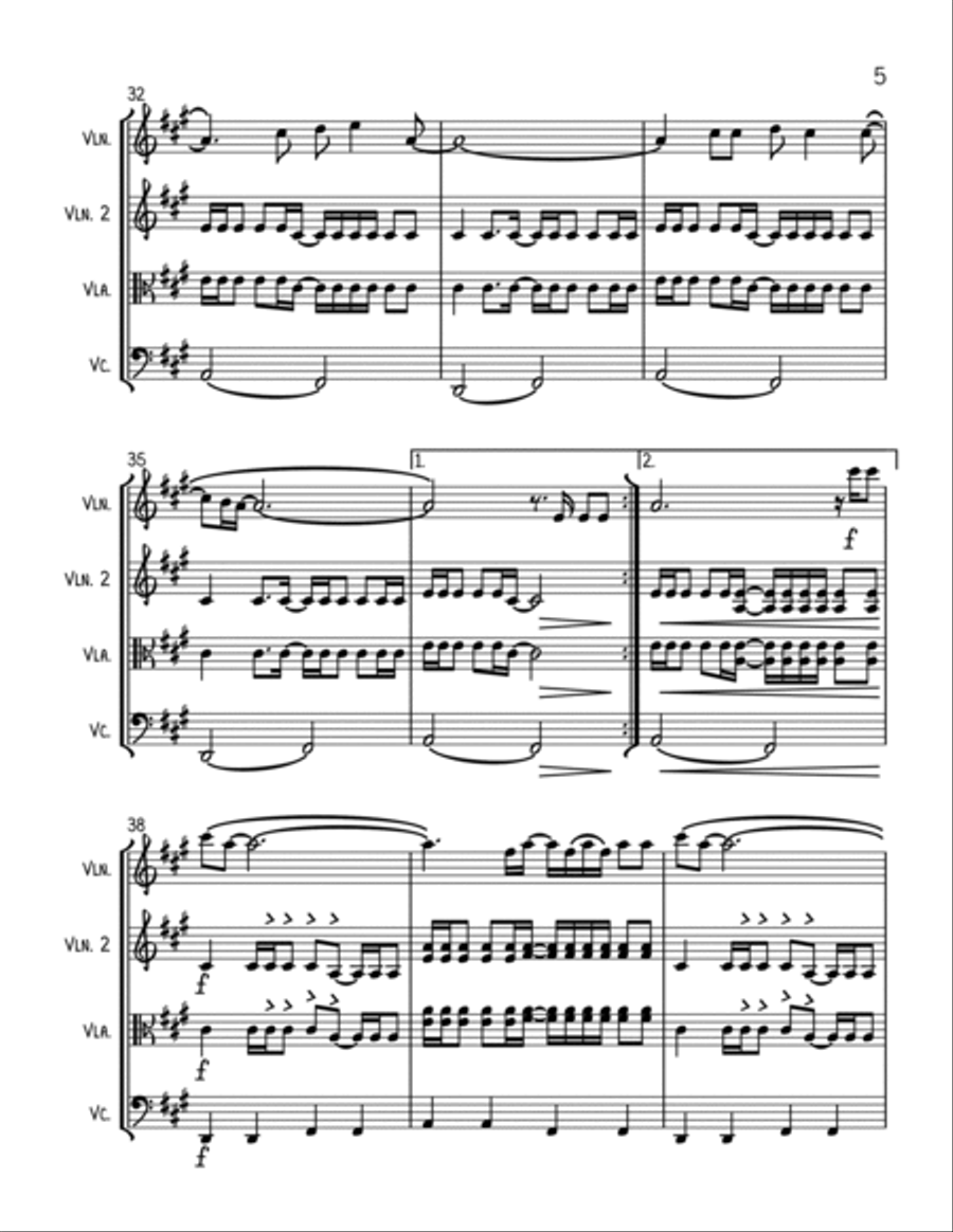 Wonderwall String Trio scores gallery preview page 5