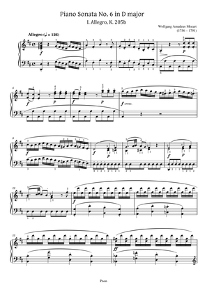 Mozart - Piano Sonata No.6 in D major, K.284 1st Mov - Original With Fingered - For Piano Solo