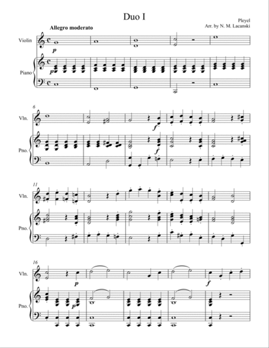 Duo #1 Violin Solo scores gallery preview page 5