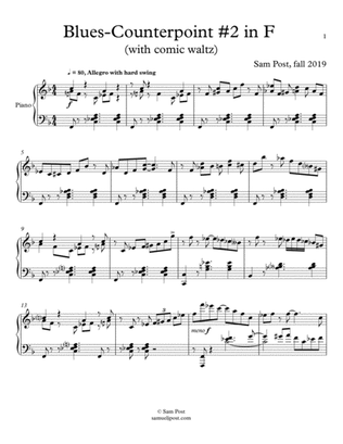 Blues-Counterpoint #2 in F, op. 42