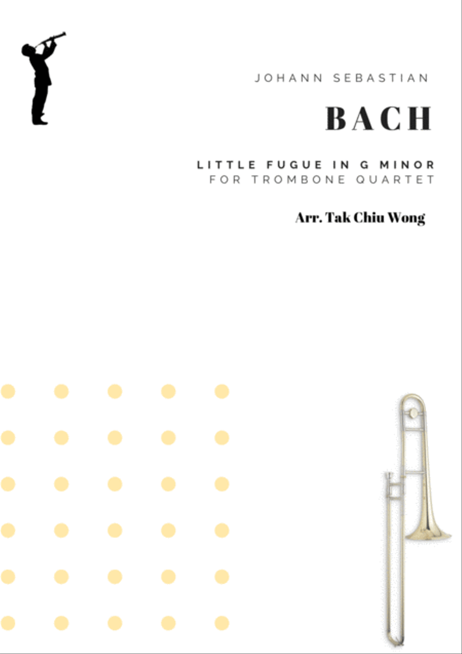 Little Fugue in G minor arranged for Trombone Quartet Trombone Quartet scores gallery preview page 1