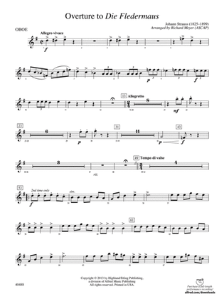 Overture to Die Fledermaus: Oboe