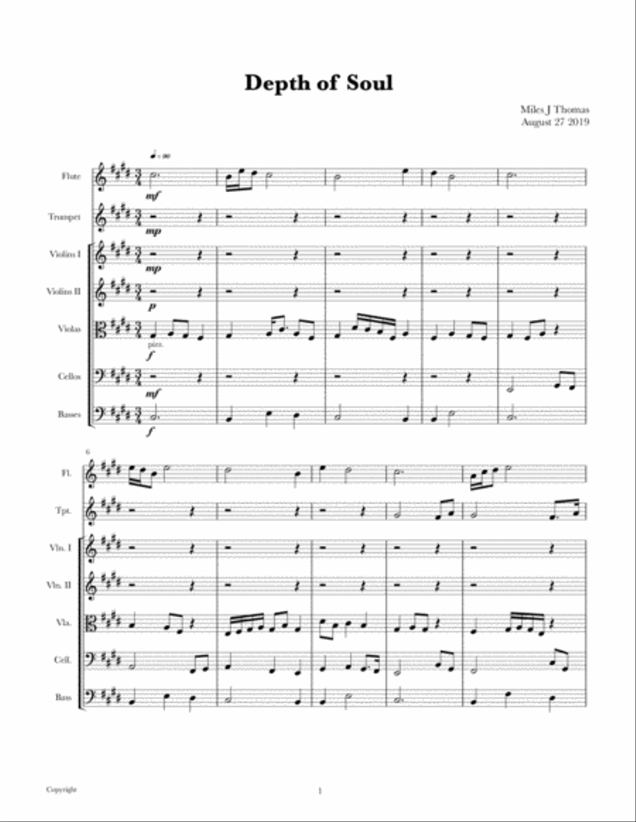 Depth of Soul Small Ensemble scores gallery preview page 1