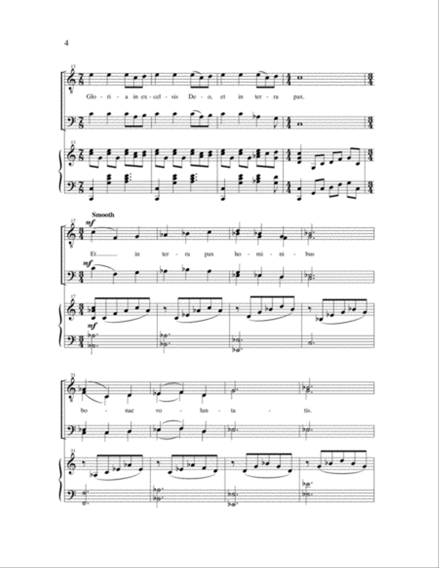 Gloria Gloria TTBB scores gallery preview page 3