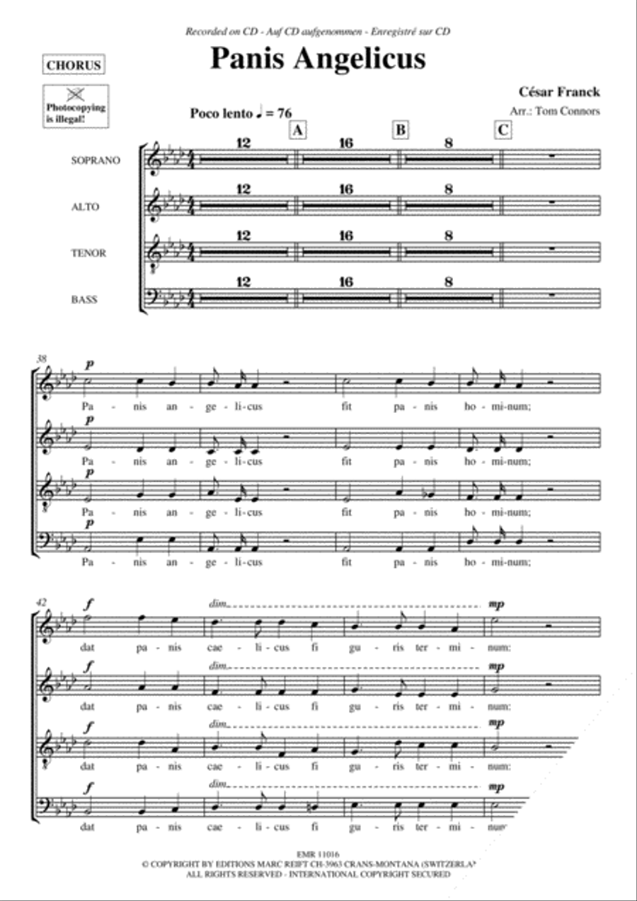 Panis Angelicus 4-Part scores gallery preview page 4