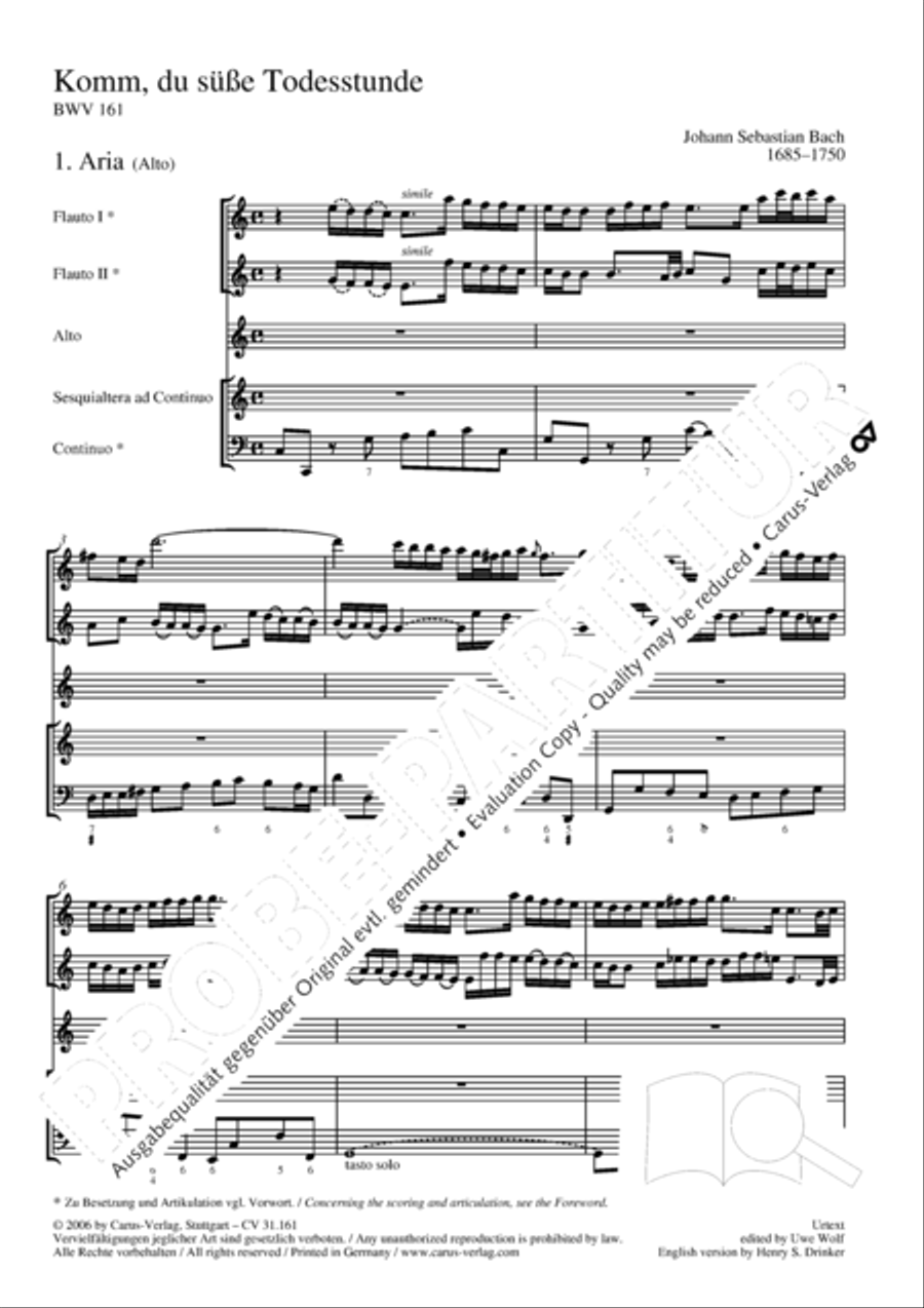 Komm, du susse Todesstunde 4-Part scores gallery preview page 7