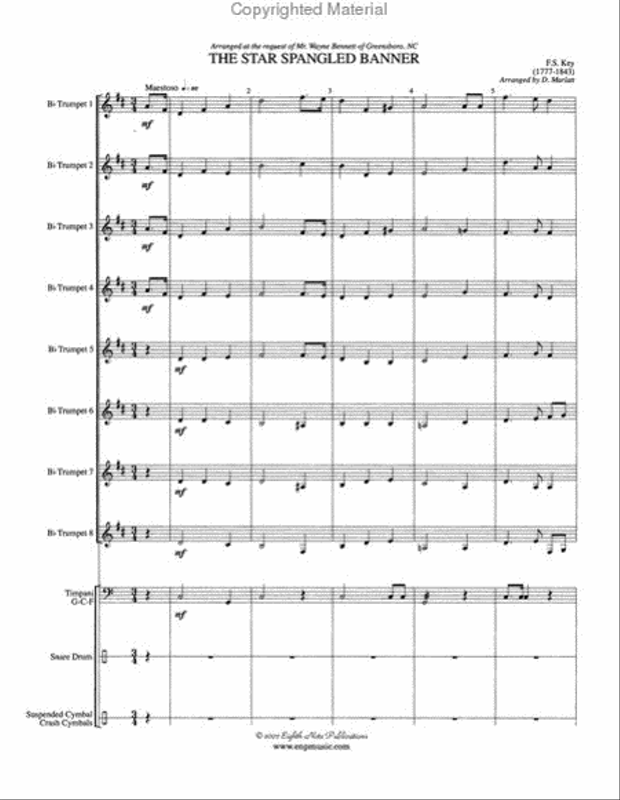 The Star Spangled Banner Small Ensemble scores gallery preview page 2