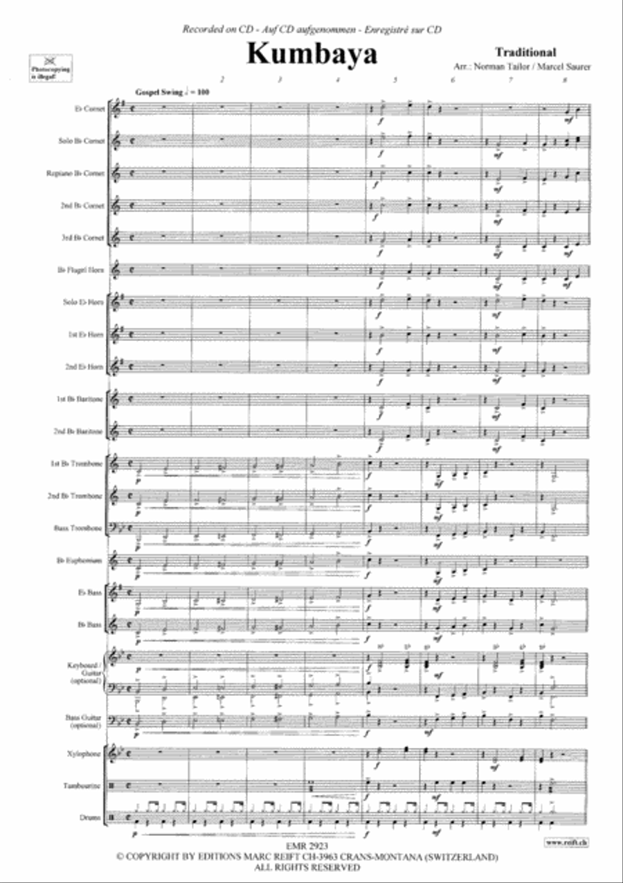 Kumbaya Brass Band scores gallery preview page 4