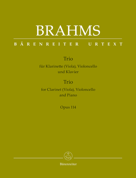 Trio fur Clarinet (Viola), Violoncello and Piano op. 114