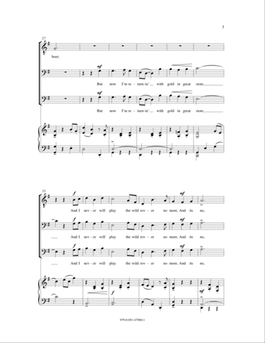 The Wild Rover The Wild Rover 3-Part scores gallery preview page 3