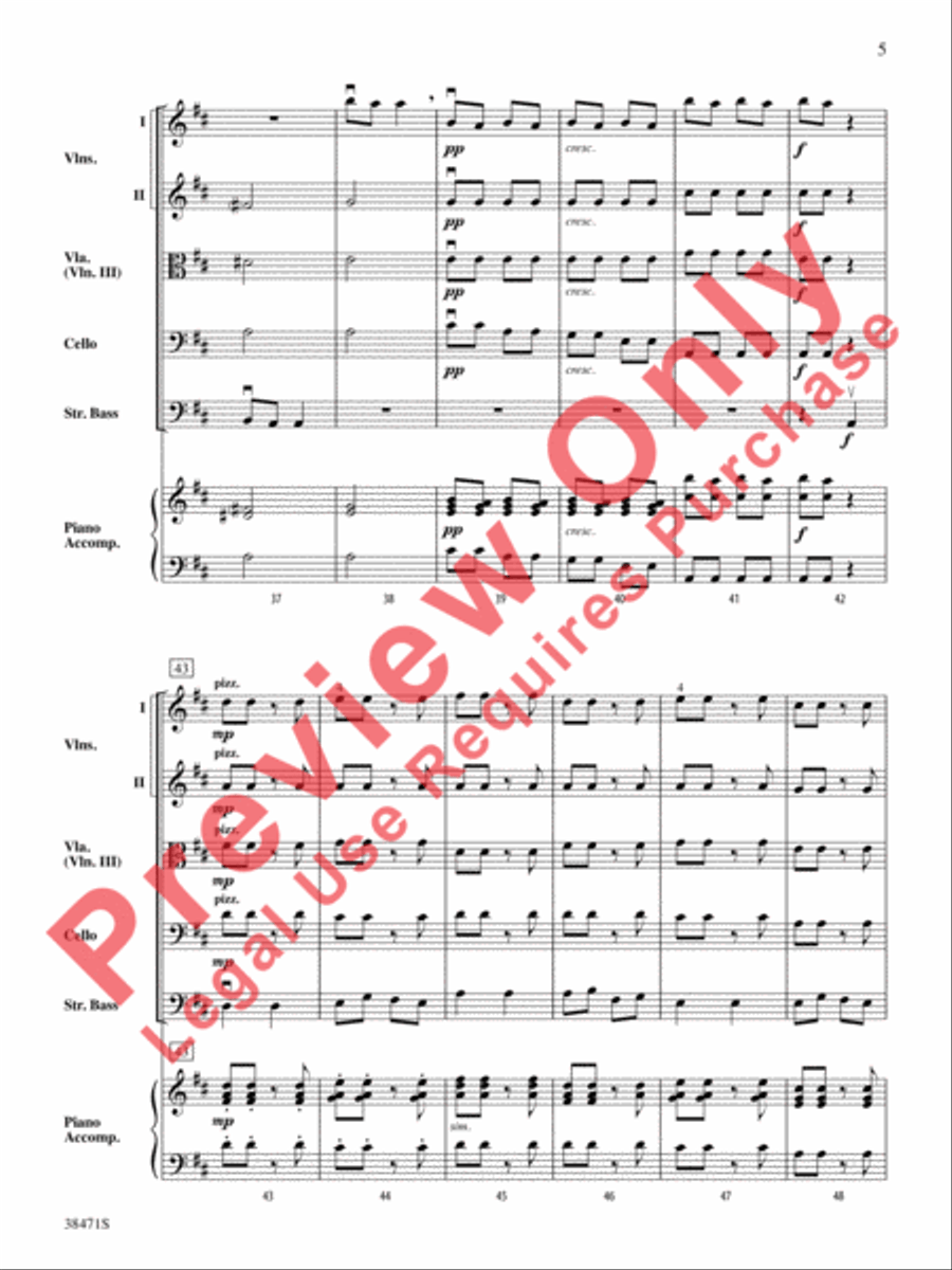 Can Can Basses String Orchestra scores gallery preview page 6