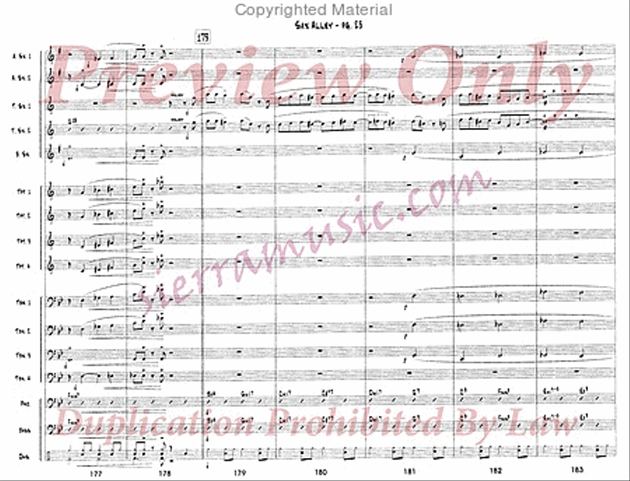 Sax Alley Jazz Ensemble scores gallery preview page 24