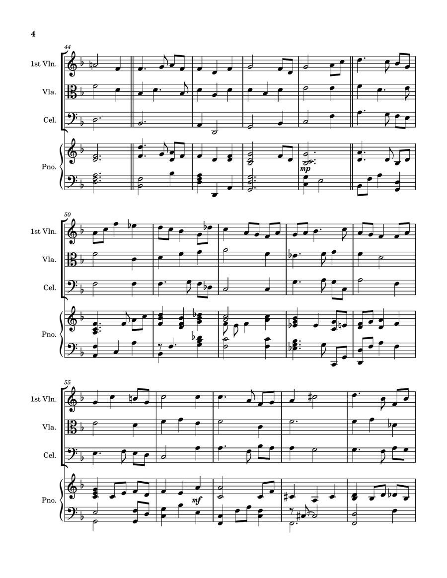 I Need Thee Every Hour String Trio scores gallery preview page 4