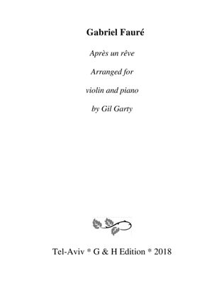Book cover for Après un rêve (arrangement for violin and piano)