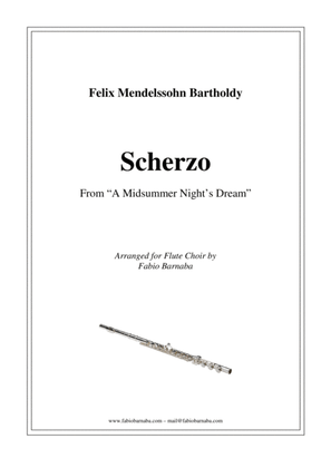 Book cover for Scherzo from Mendelssohn's "A Midsummer Night's Dream" - for Flute Choir