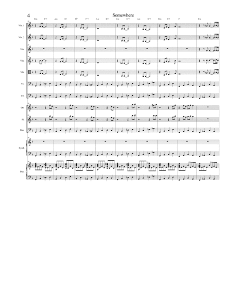 Somewhere [ Orchestra ] Concert Band scores gallery preview page 4