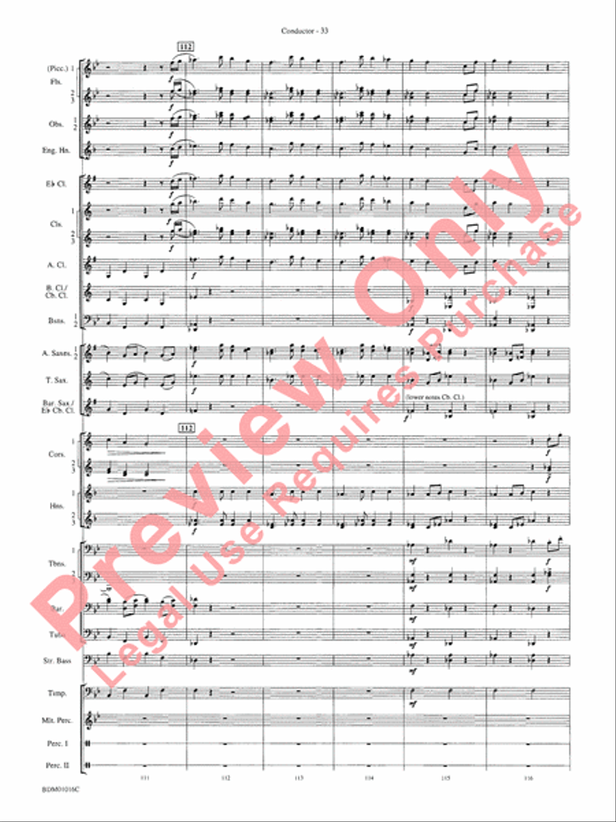Fanfare and Allegro Concert Band scores gallery preview page 36
