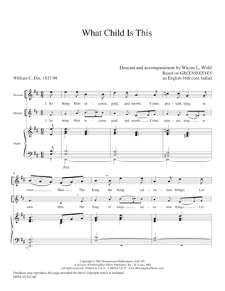 What Child Is This (Descant and Alternate Harmonization)