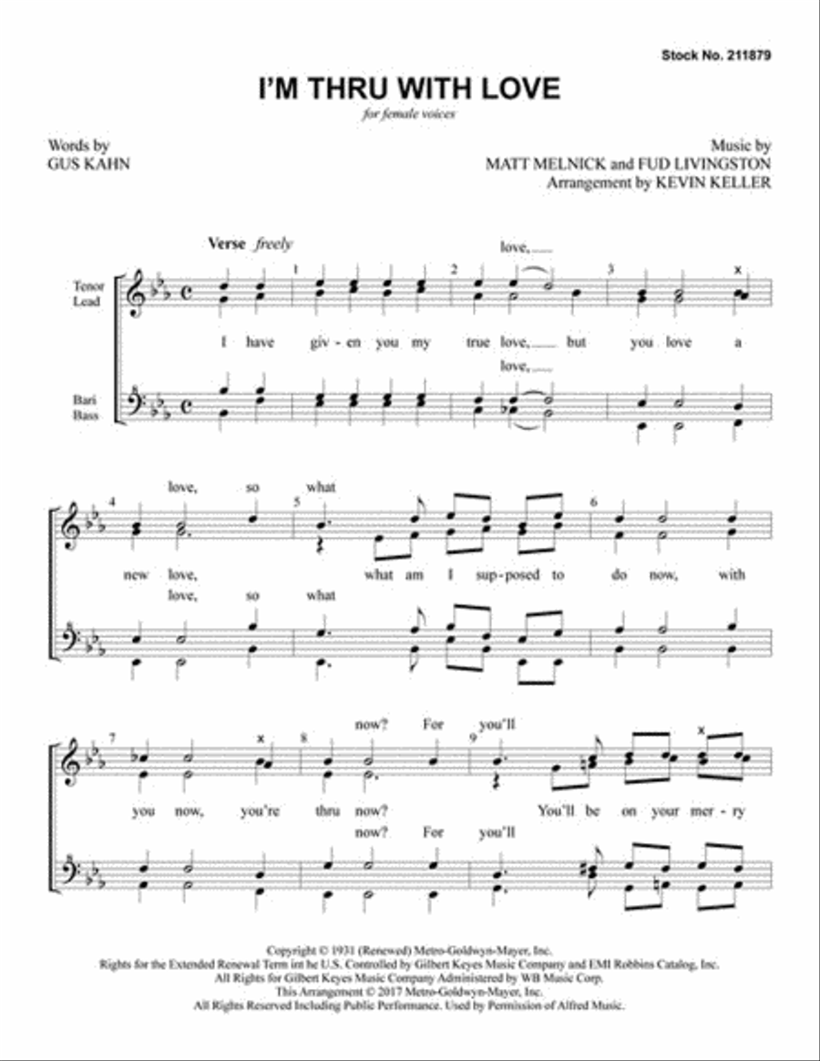 I'm Thru with Love SSAA scores gallery preview page 2
