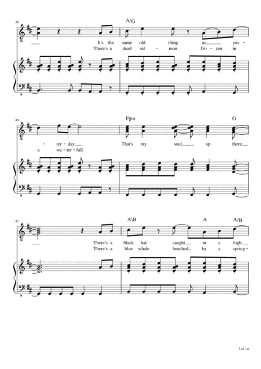 King Of Pain King Of Pain Voice scores gallery preview page 6