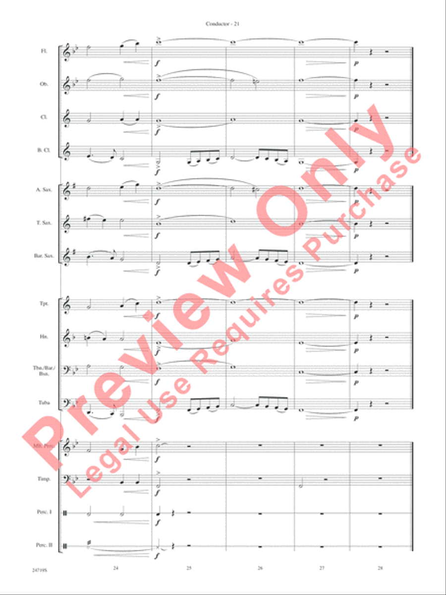 Harry Potter and the Goblet of Fire, Themes from Concert Band scores gallery preview page 23