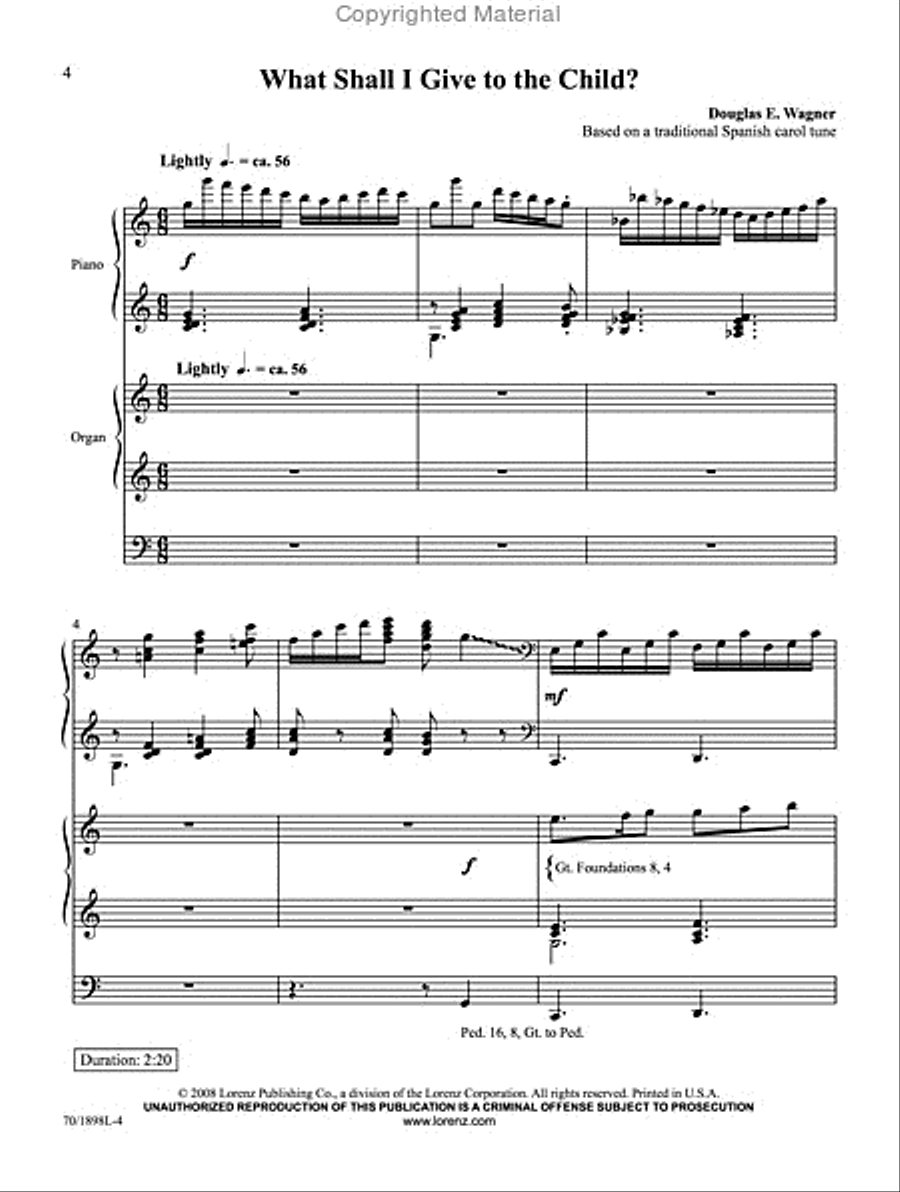 What Shall I Give to the Child? Organ scores gallery preview page 2