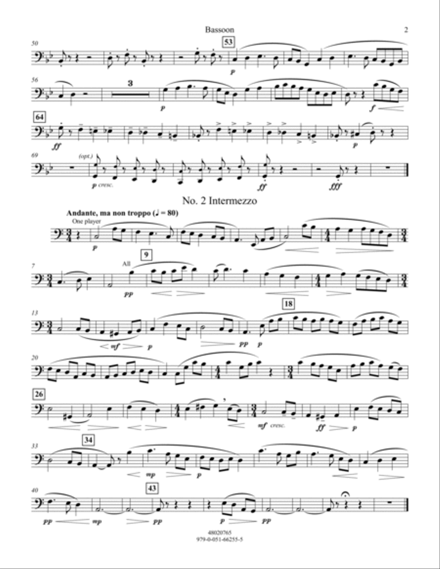 Themes from An Original Suite - Bassoon Concert Band scores gallery preview page 2