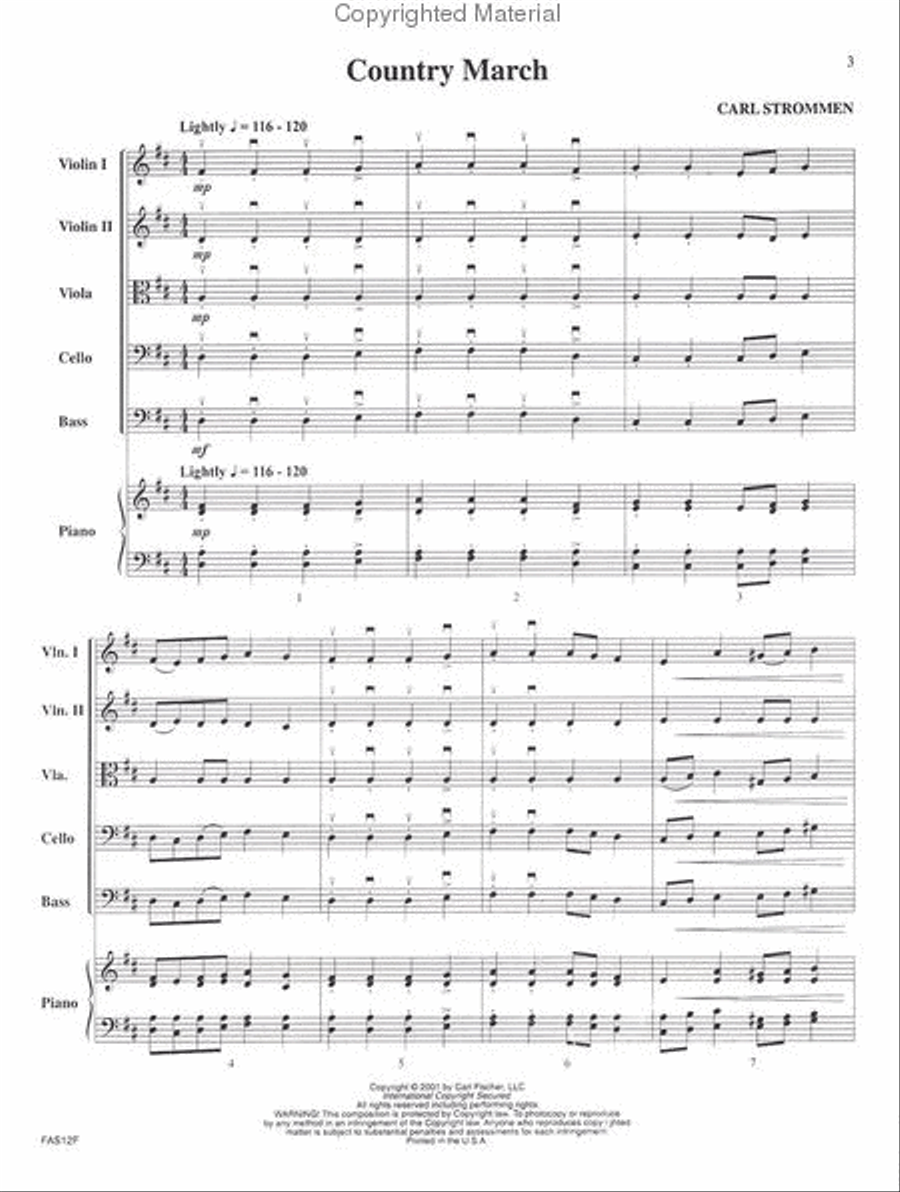 Country March Country March String Orchestra scores gallery preview page 2