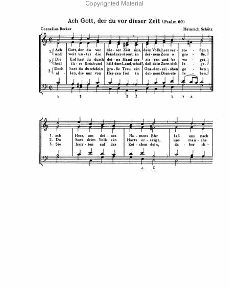 Goudimel: Singt mit froher Stimm; Schutz: Ach Gott, der du vor dieser Zeit Score scores gallery preview page 2