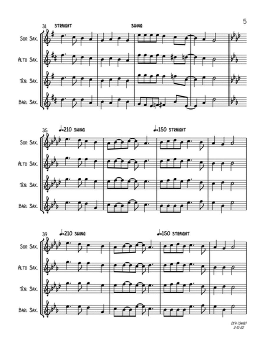 Deck The Halls (SATB Sax Quartet) image number null