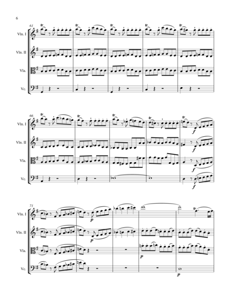 Eine Kleine (1st movement) for String quartet 