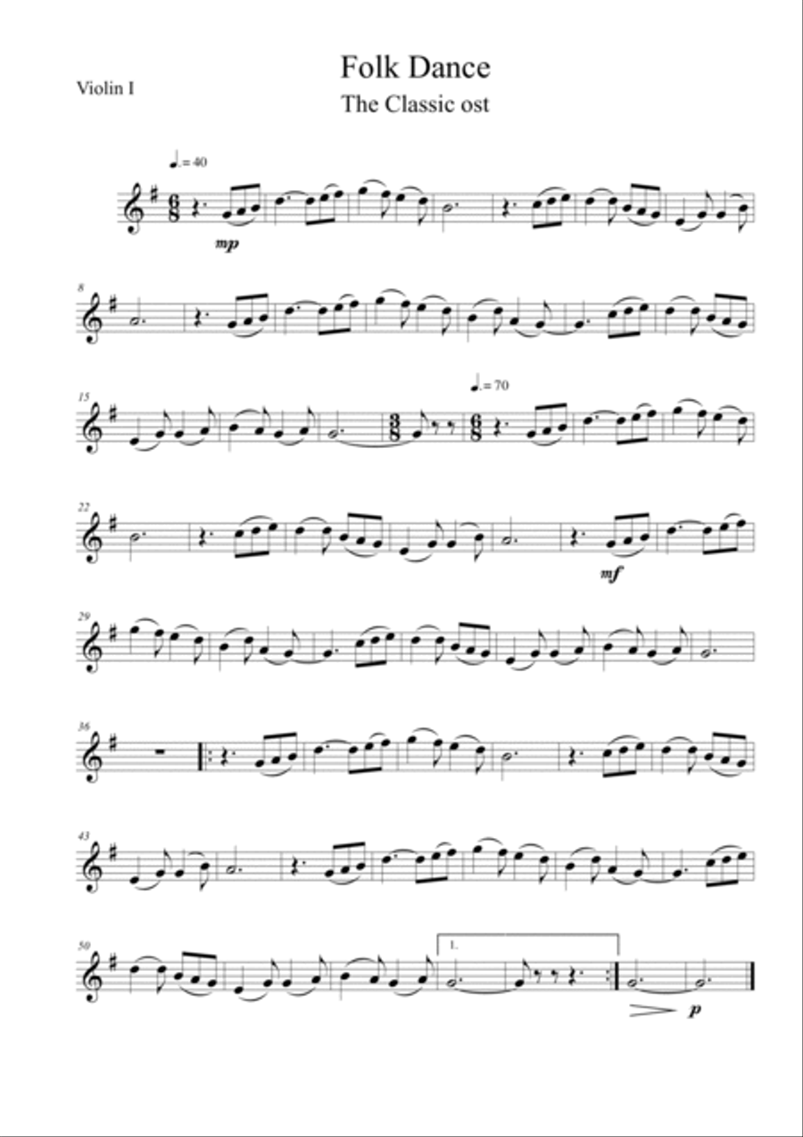 Folk Dance String Quartet scores gallery preview page 4