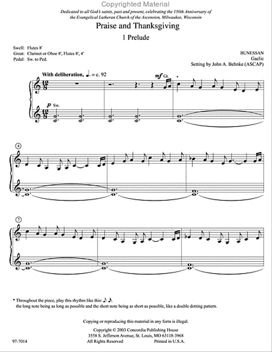Praise and Thanksgiving Organ scores gallery preview page 2