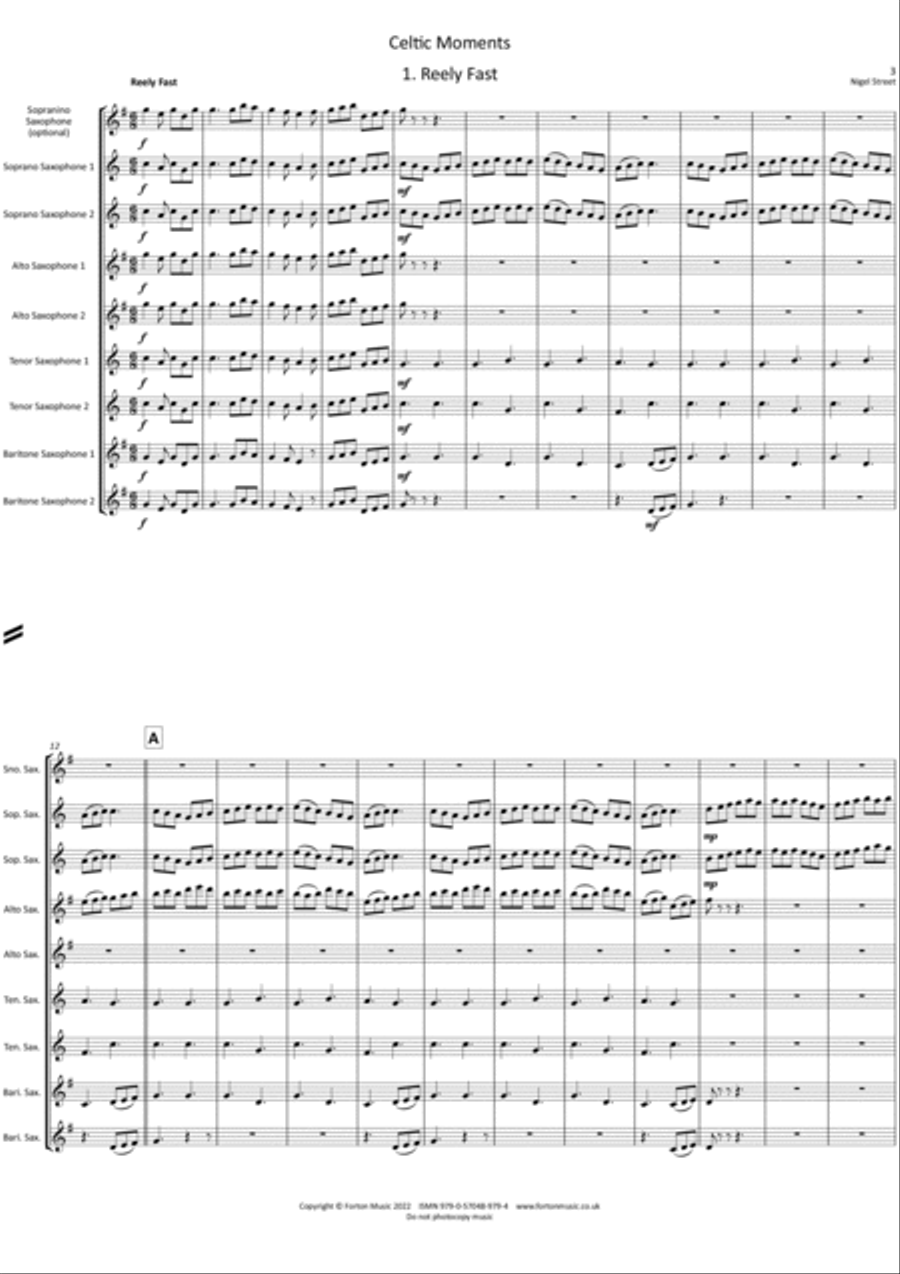 Celtic Moments Celtic Moments Saxophone scores gallery preview page 3