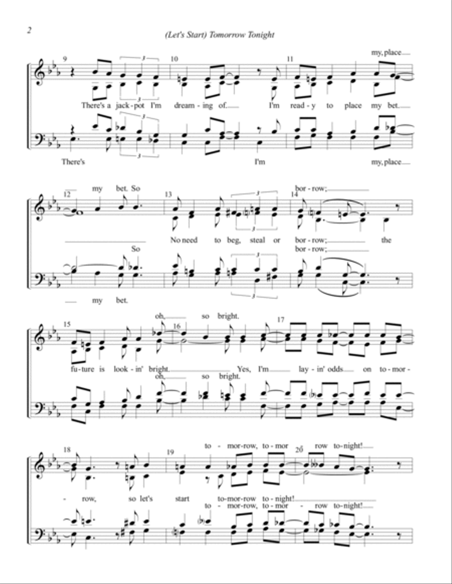 (let's Start) Tomorrow Tonight 4-Part scores gallery preview page 2