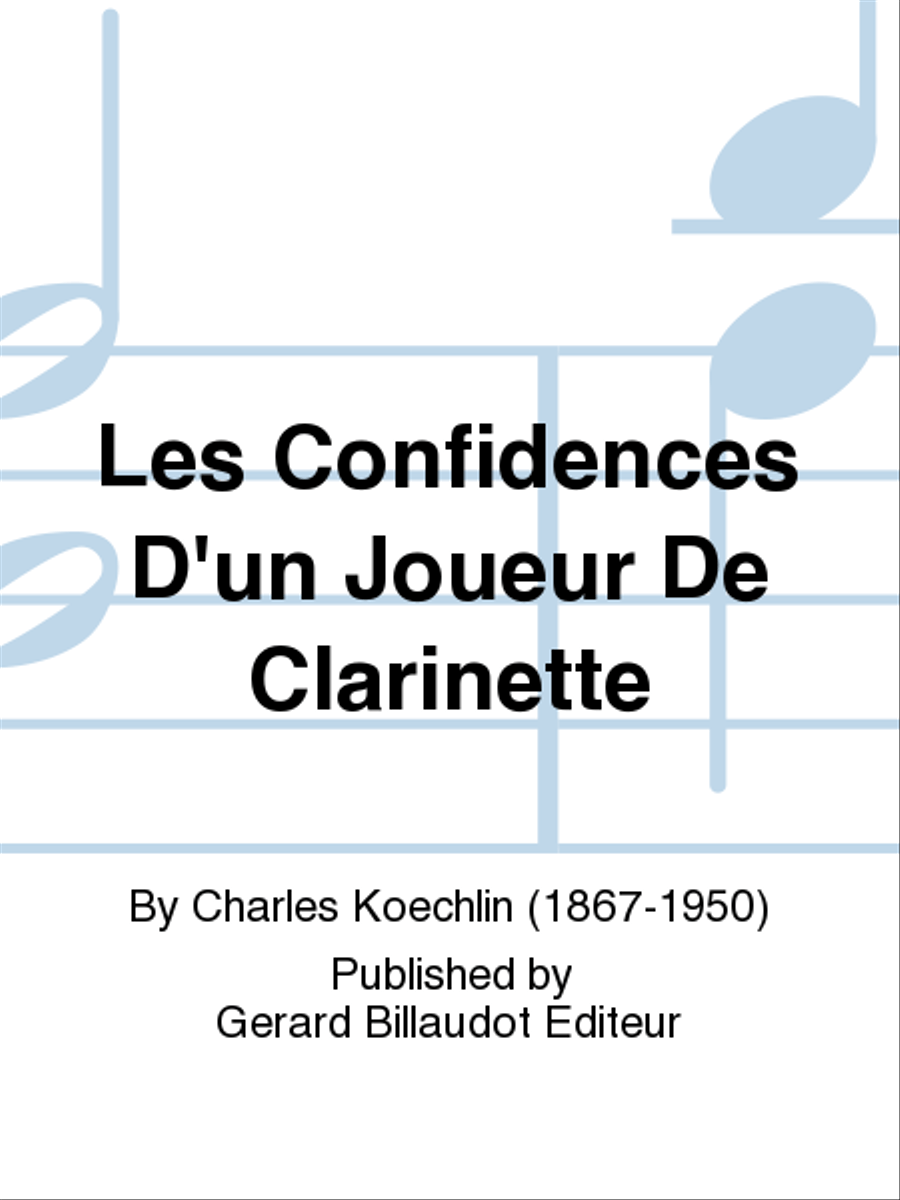 Les Confidences D'Un Joueur De Clarinette Chamber Music scores gallery preview page 1